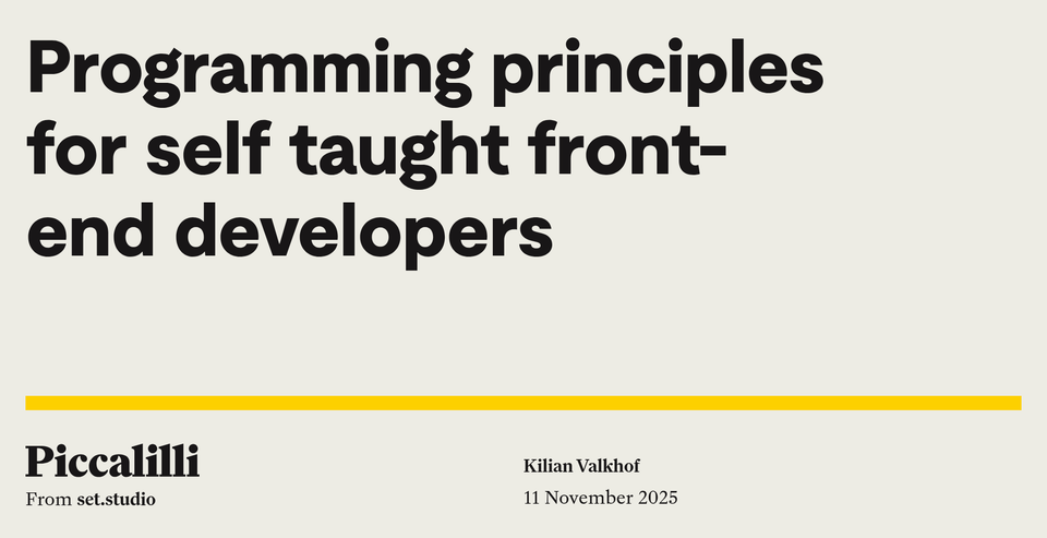 Принципы программирования для фронтенд-разработчиков-самоучек