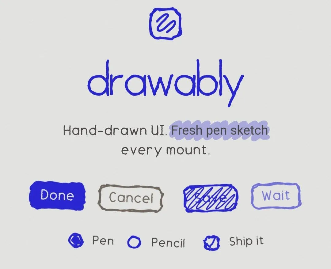 Drawably: рукописные контролы для интерфейсов
